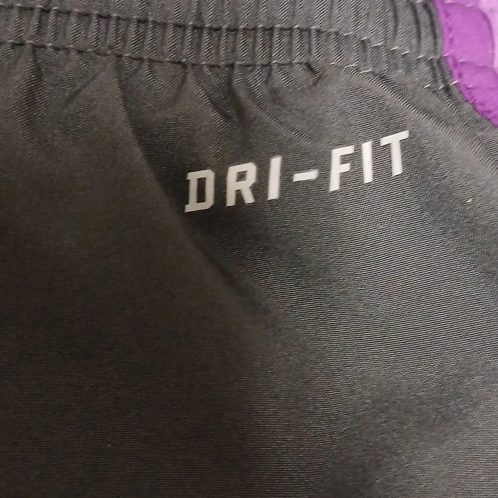 Nike Women's Black and Purple Shorts Size M, Athletic Running Shorts